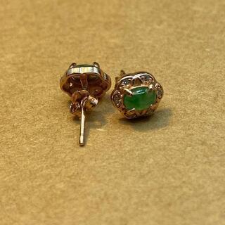ピアス 本翡翠 ヒスイ 緑色 縁起物 誕生日プレゼント 天然石 本物保証31の画像