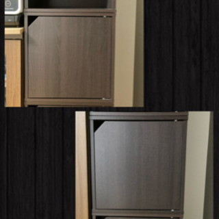 ダークブラウン　棚　カラーボックス4段の画像