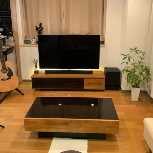 【定価4万5千】大川家具ローボードとセンターテーブルのセット #テレビ台 #ローテーブル #コーヒーテーブル