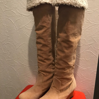 ロングブーツ　ボアの画像