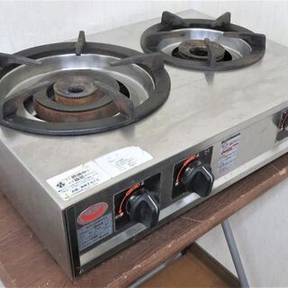 マルゼン《業務用卓上2口コンロ》M-212C 18年 都市ガス 親子 マルゼン《業務用卓上2口コンロ》M-212C 18年 都市ガス 親子
