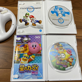 Wii 星のカービィ　マリオカート　ハンドルの画像