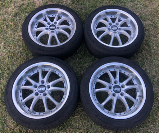 MARUKA SERVICE MANARAY マルカ サービス マナレイ VR5 17x7j +48オフセット 114.3x5 17インチホイールタイヤ4本セット ミニバン/ドリケツ