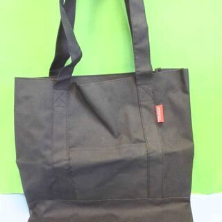 JM8955)京都新聞トマト倶楽部 トートバッグ ブラック 中古...