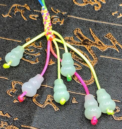 福袋 ストラップ 瓢箪 本翡翠 ヒスイ 艶美麗 誕生日プレゼント 天然石 本物保証3