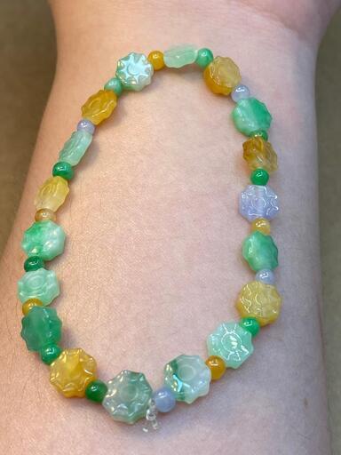 ブレスレット 本翡翠 ヒスイ 三色 誕生日プレゼント 天然石 縁起物 本物保証