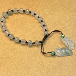 ブレスレット 金蟾 本翡翠 氷ヒスイ 透明色 誕生日プレゼント 鑑別書有