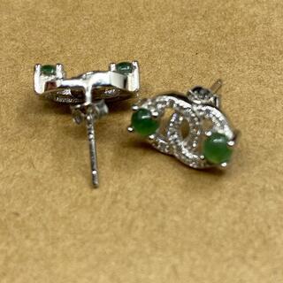 ピアス ミャンマー産 ヒスイ 本翡翠 縁起物 誕生日プレゼント 天然石 鑑別書有 2022072204の画像