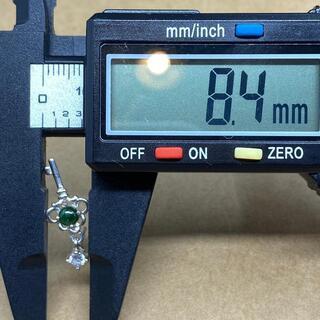 ピアス カギ 本翡翠 ヒスイ 高級緑色 艶美麗 誕生日プレゼント 鑑別書有の画像