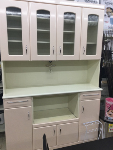 11/13  【Babyピンクが可愛い♡】4面レンジボード　収納がたくさんあるので片付けが楽♪ 優しい色のピンクがキッチンを明るくしてくれる