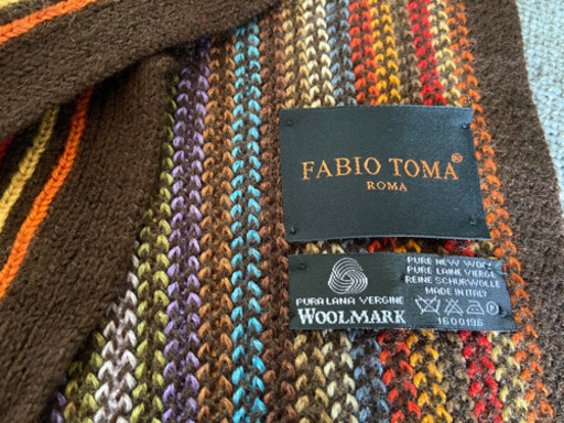 メンズ　マフラー　ファビオトーマ FABIO TOMA イタリア製　ハンドメイド
