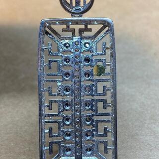 福袋 ネックレス 算盤 本翡翠 氷ヒスイ A貨 緑色 天然石 シルバー 本物保証の画像