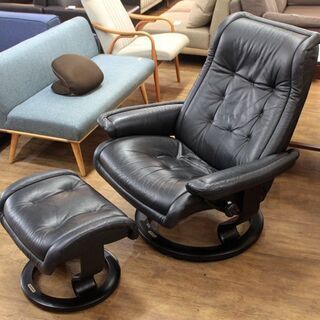 (Y)北大前! 札幌 引取 高級本革!!EKORNES/エコーネ...