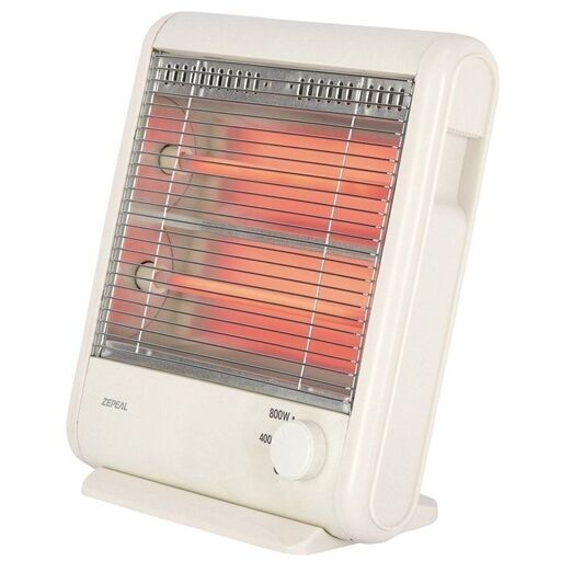 新品 ゼピール 電気ストーブ 800W DS-C81J-WH