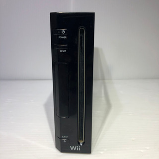 #4260 Wii ブラック本体 リモコンセットの画像