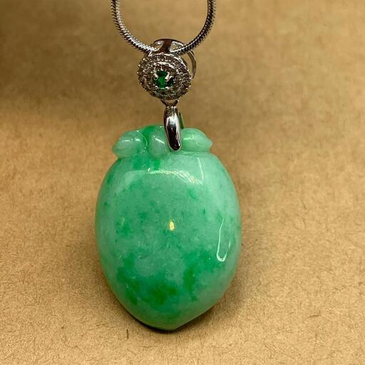 福袋 ネックレス 桃 天然本翡翠 ヒスイA貨 高級緑色 誕生日プレゼント 鑑別書有