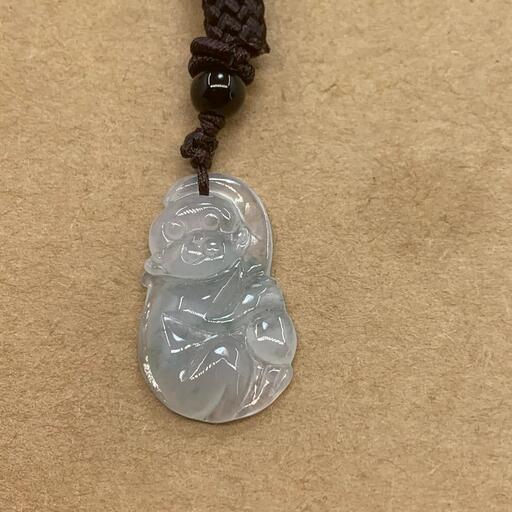 福袋 ネックレス かわいい 猿 本翡翠 氷ヒスイ 誕生日プレゼント 天然石 鑑別書有