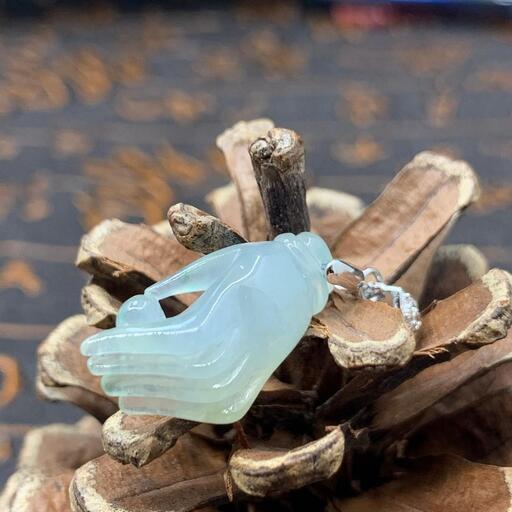 福袋 ネックレス 仏様の手 本翡翠 氷ヒスイ 誕生日プレゼント 天然石 鑑別書有