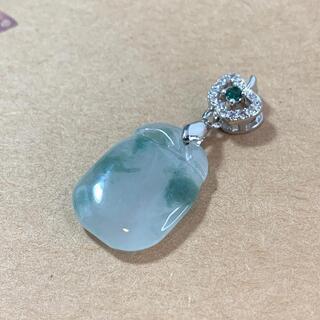 ネックレス 福瓜 本翡翠 氷ヒスイ 緑色  誕生日プレゼント 縁起物 鑑別書有 福袋 ネックレス 福瓜 本翡翠 氷ヒスイ 誕生日プレゼント お
