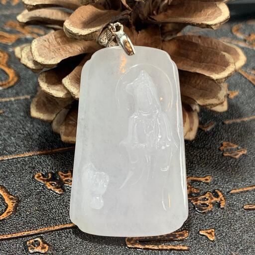 福袋 ネックレス 観音様 本翡翠 ヒスイ 誕生日プレゼント 安産祈願 天然石 鑑別書有