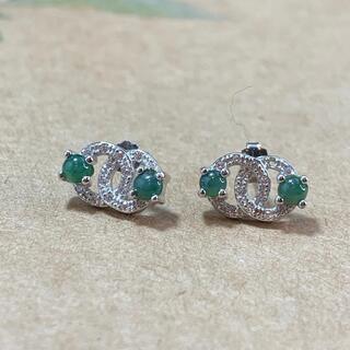 ピアス ミャンマー産 本翡翠 ヒスイ 緑色 艶やか　可愛い　誕生日プレゼント 鑑別書有 2022072204の画像