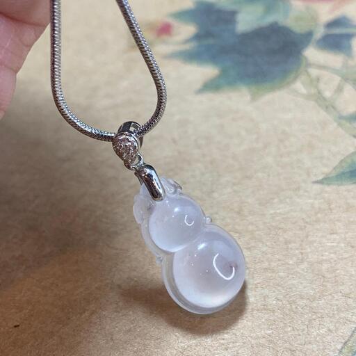 福袋 ネックレス 瓢箪 本翡翠 氷ヒスイ 縁起物 金運アップ 誕生日プレゼント3