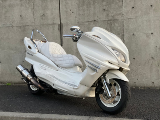 YAMAHA・マジェスティC・オールホワイト・LED・スピーカー・全国陸送可能〜
