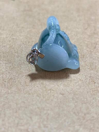 福袋 ネックレス かわいい羊 本翡翠 氷ヒスイ 青色 18kゴールド誕生日プレゼント 鑑別書有