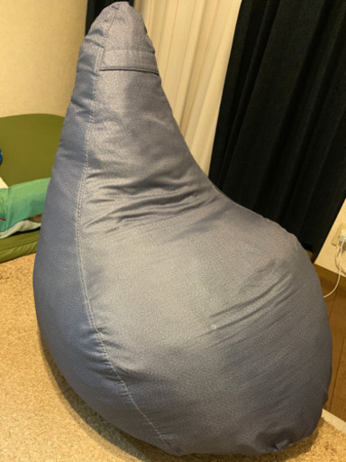 雫型　クッションソファー(デニムブルー)