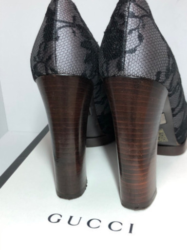 GUCCI 花柄　レース　パンプス　美品