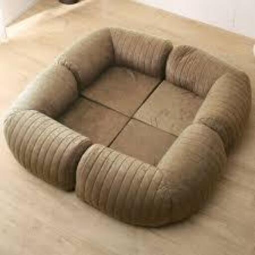 使用2ヶ月　巣ごもりマルチビーズクッション　コーナー４点セット