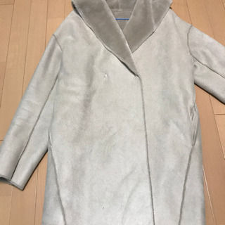 【あったか】冬コート ホワイトベージュ