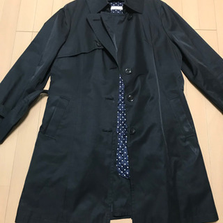 【就活・転職用】レディース トレンチコート 黒 かわいい裏地付き