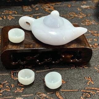 本翡翠　置物 急須セット ミャンマー産 天然本翡翠 ヒスイ A貨 お手作り　誕生日プレゼント 2022072113の画像