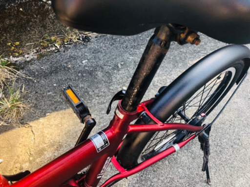 折りたたみ自転車　渋めの赤　20インチ