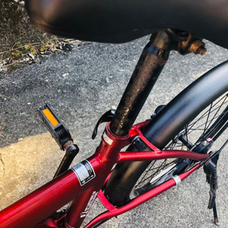 折りたたみ自転車　渋めの赤　20インチの画像