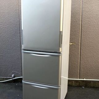 ㉗【6ヶ月保証付】シャープ 350L 3ドア冷蔵庫 SJ-W352B 両開き【PayPay使えます】