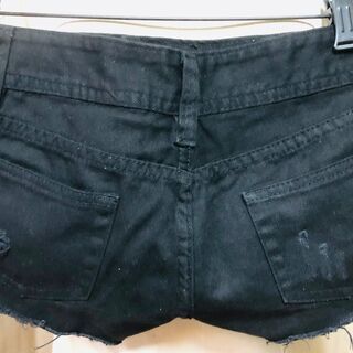 R.M.G (アールエムギャング) デニムハイレグショートパンツ ホットパンツ ダメージクラッシュの画像