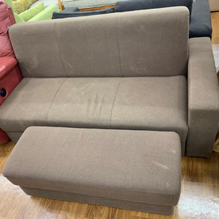 無印良品 引き出し付き布ソファーベッド ブラウン 【トレファク