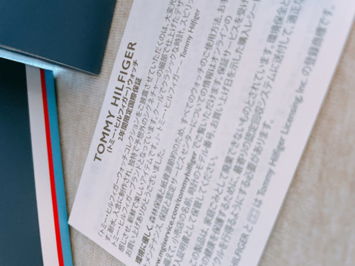 トミーヒルフィガー腕時計　新品箱入り保証つき！