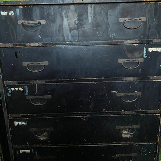 ☆お取引中です☆  差し上げます☆ 古いタンス　５段の画像