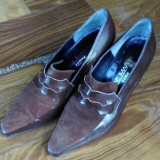 ★完売★SALE★☆USED☆　ブラウン・本革ハイヒール