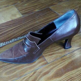 ★完売★SALE★☆USED☆　ブラウン・本革ハイヒールの画像