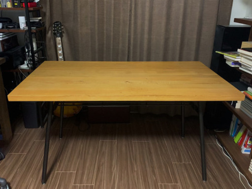 天然木天板テーブル,ウッドxスチール