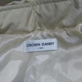 女の子 ベージュ上着 130の画像