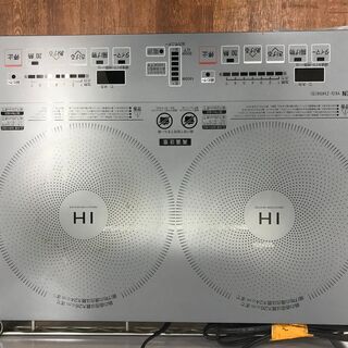 【リサイクルショップどりーむ天保山】4097　IHクッキングヒーター（2口）　山善　2016年製　中古　美品の画像