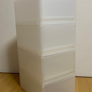 クリアケース(無印良品)PPケース引出し式×14の画像