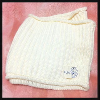 [未使用]アナと雪の女王 エルサ ふんわりスヌード白お子様から大人NOチクチクの画像