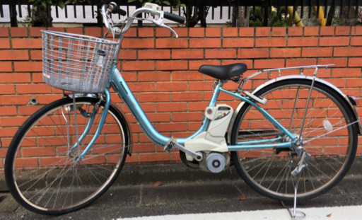 【お取引中】電動自転車 アシスト自転車 新品パーツあり Panasonic  水色 26インチ