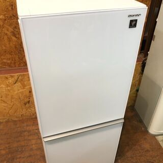 【管理KRR222】SHARP 2020年 SJ-GD14F 137L 2ドア 冷凍冷蔵庫 ガラスドア